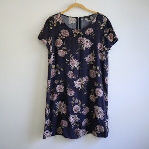Forever 21 Navy Floral T-shirt Dress